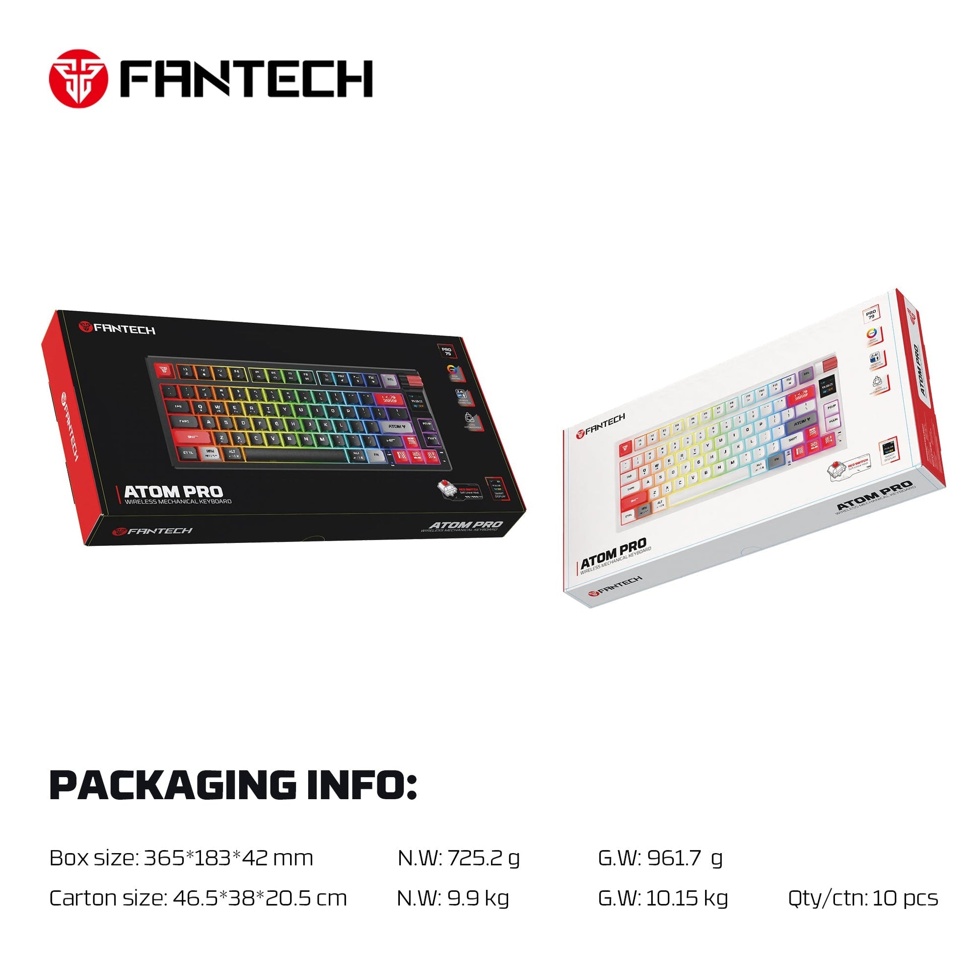 FANTECH MK917 ATOM PRO79 WIRELESS MECHANICAL GAMING KEYBOARD WHITE soon product