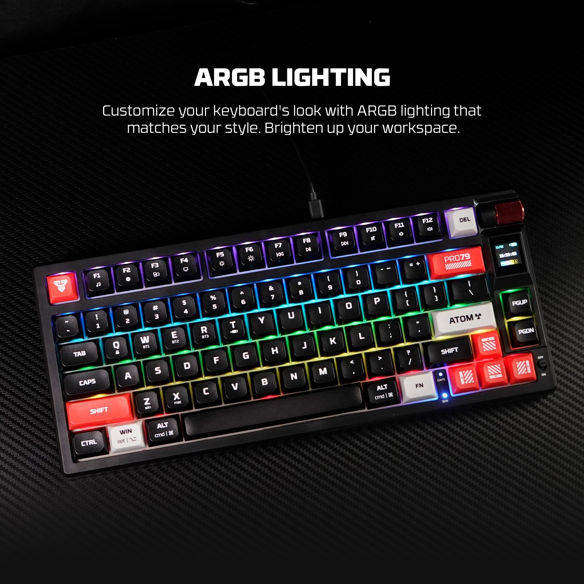 FANTECH MK917 ATOM PRO79 WIRELESS MECHANICAL GAMING KEYBOARD White Keyboard