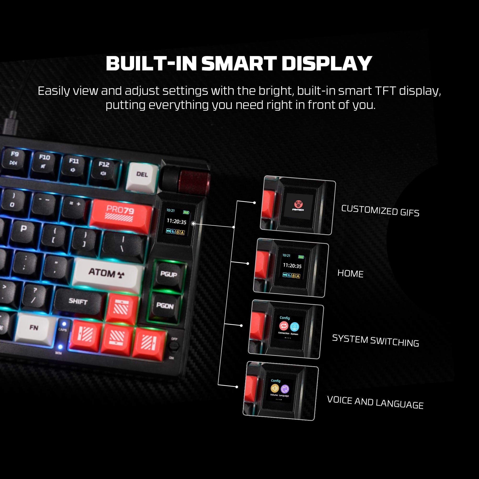 FANTECH MK917 ATOM PRO79 WIRELESS MECHANICAL GAMING KEYBOARD WHITE soon product