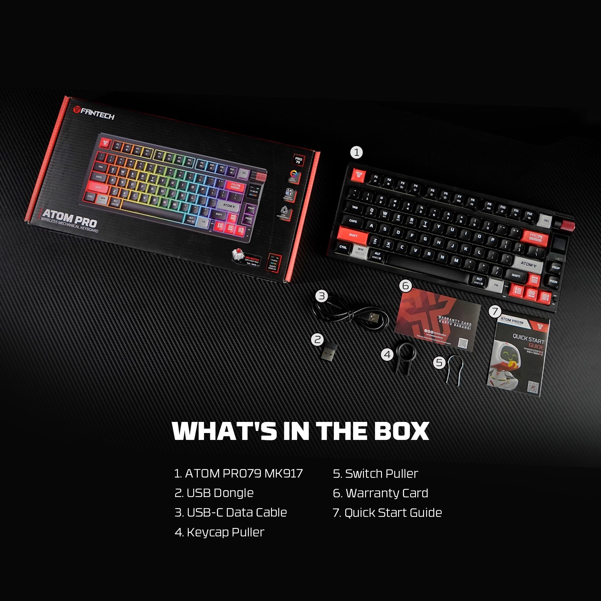 FANTECH MK917 ATOM PRO79 WIRELESS MECHANICAL GAMING KEYBOARD WHITE soon product
