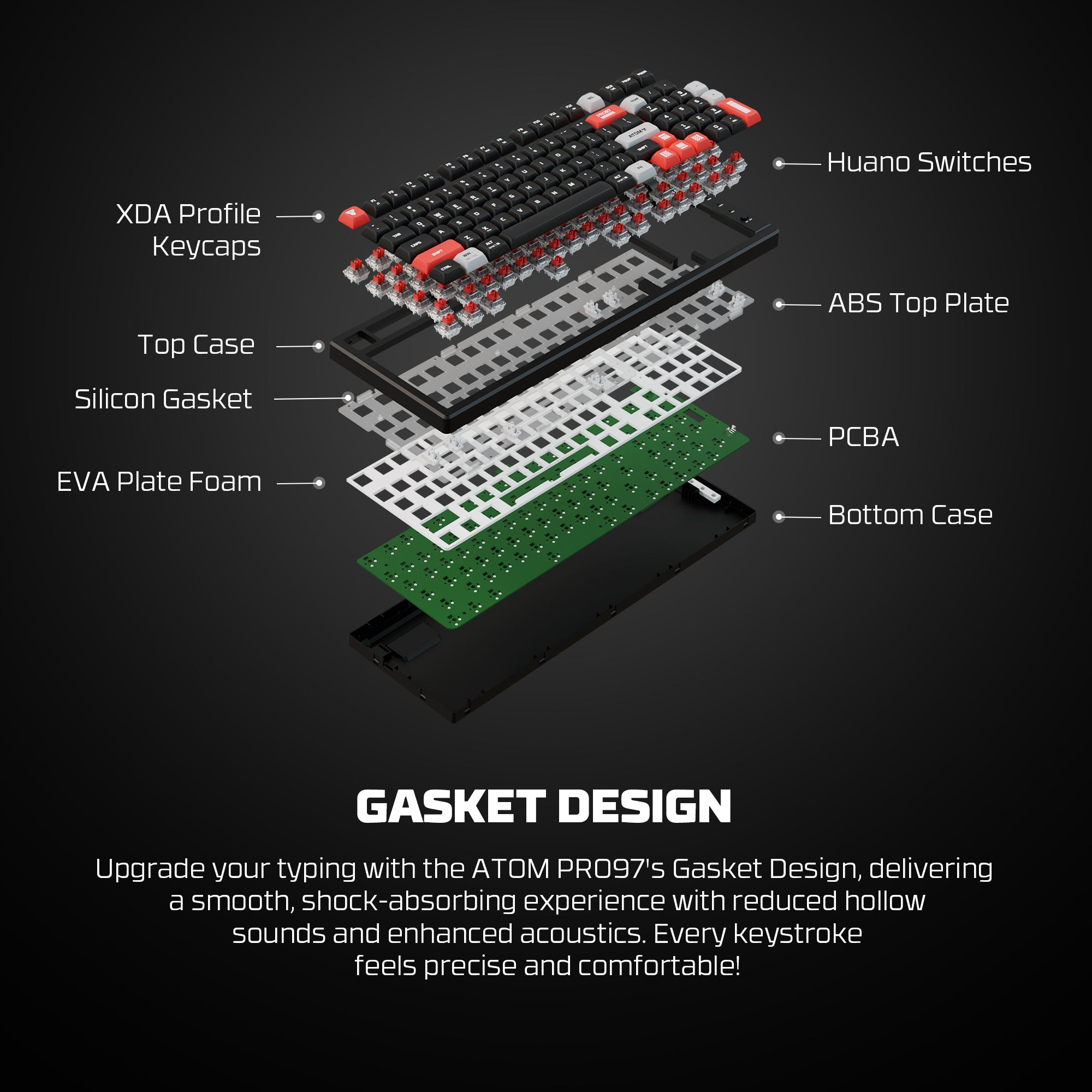 FANTECH MK918 ATOM PRO97 WIRELESS MECHANICAL GAMING KEYBOARD WHITE Keyboard