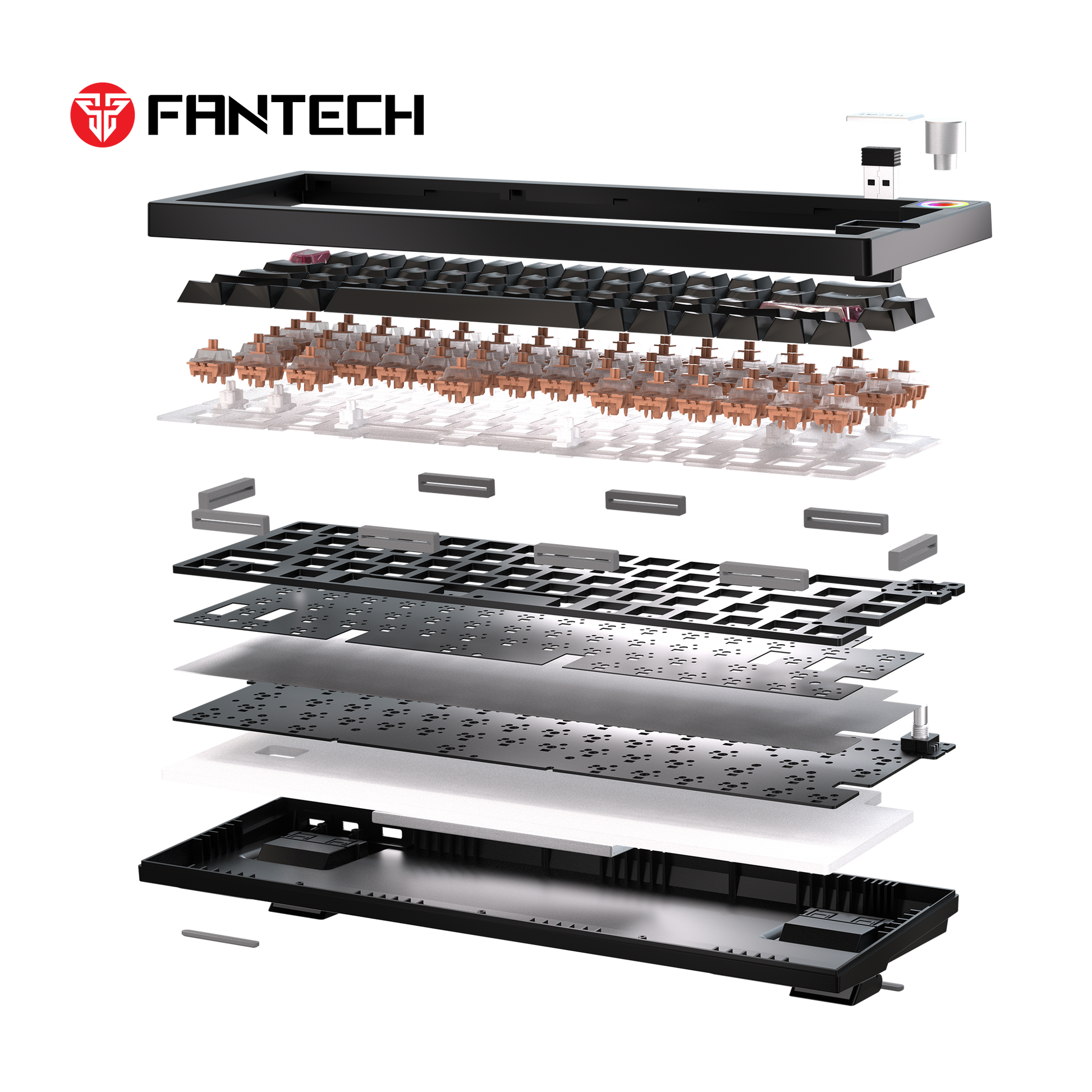 FANTECH MK920 MAXFIT6 Wireless Mechanical Gaming Keyboard White Keyboard