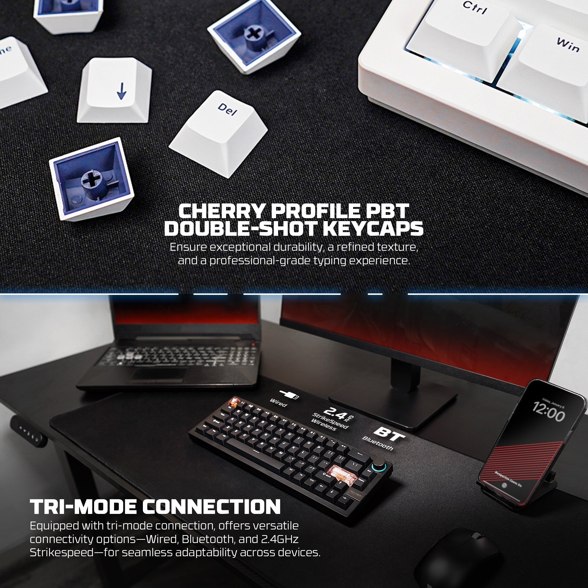 FANTECH MK920 MAXFIT6 Wireless Mechanical Gaming Keyboard White Keyboard