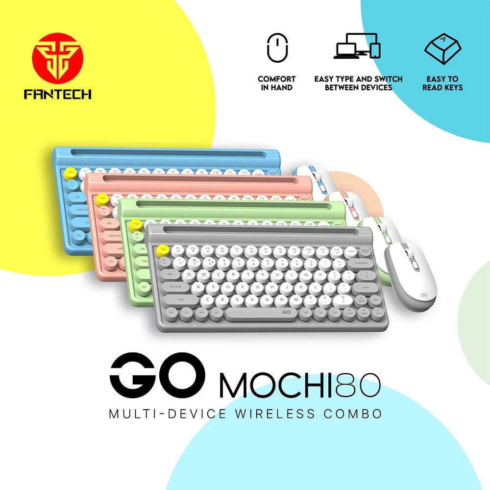 Fantech mochi wk897 wireless keyboard mouse combo set