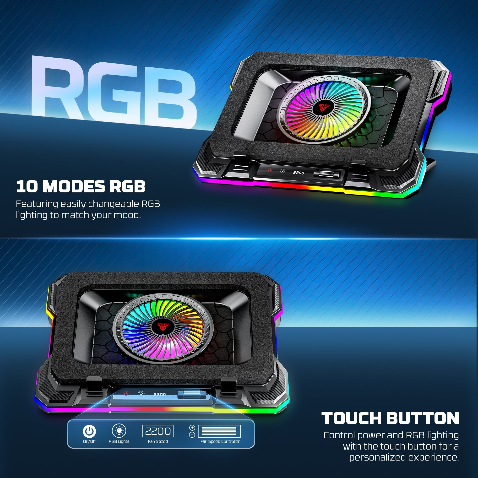 FANTECH NC22 NOTEBOOK COOLER LAPTOP COOLING PAD Cooling Stands