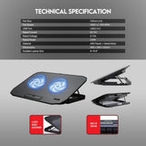 Fantech NoteBook Cooler NC13 Two Fan Suitable For 9 15.6 Inch Laptop Cooling