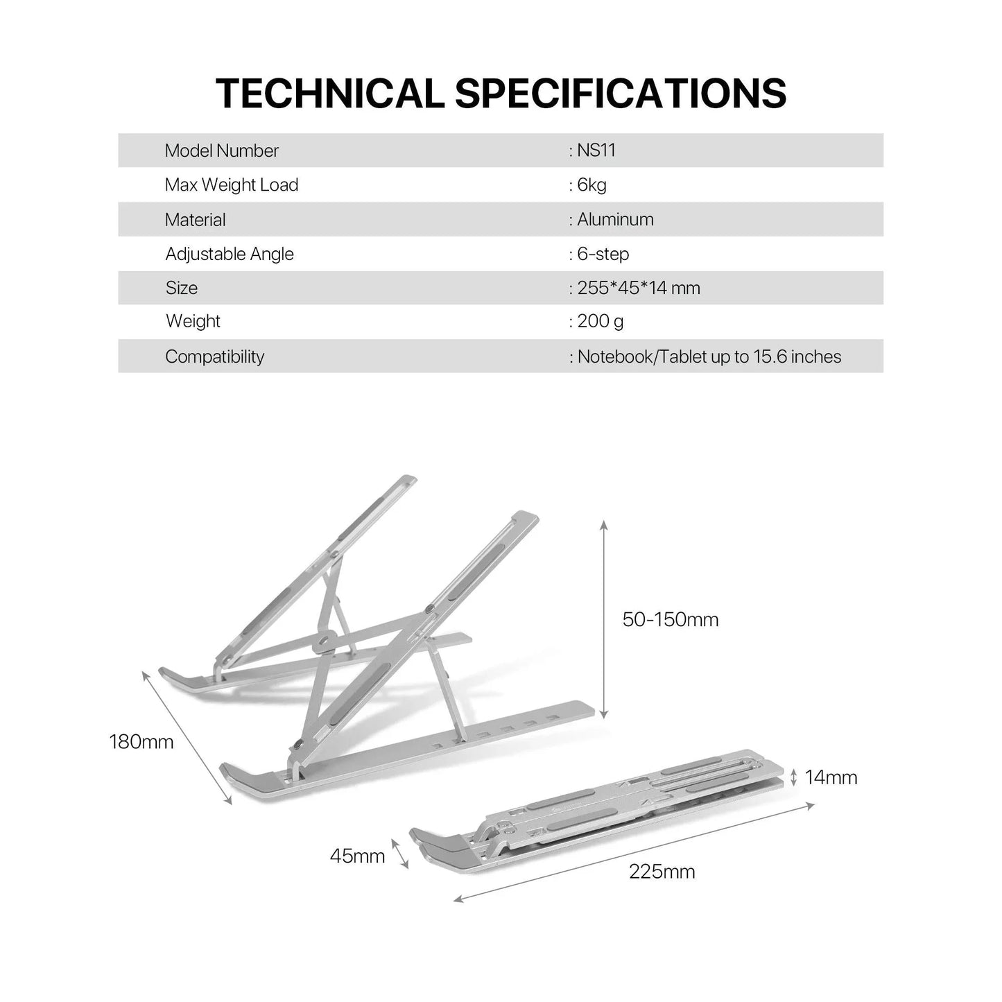 Fantech ns11 laptop stand computer risers & stands