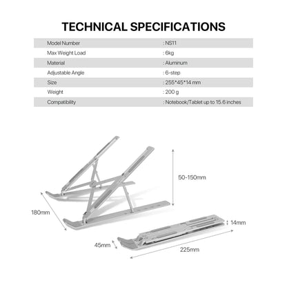 Fantech ns11 laptop stand computer risers & stands