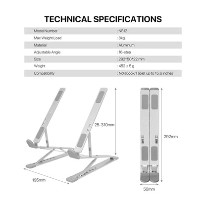 Fantech ns12 laptop stand computer risers & stands