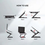 Fantech ns30 notebook stand and cooling fan rgb computer risers & stands