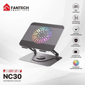 Fantech ns30 notebook stand and cooling fan rgb computer risers & stands