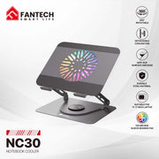 Fantech NS30 Notebook Stand And Cooling Fan RGB Cooling Stands