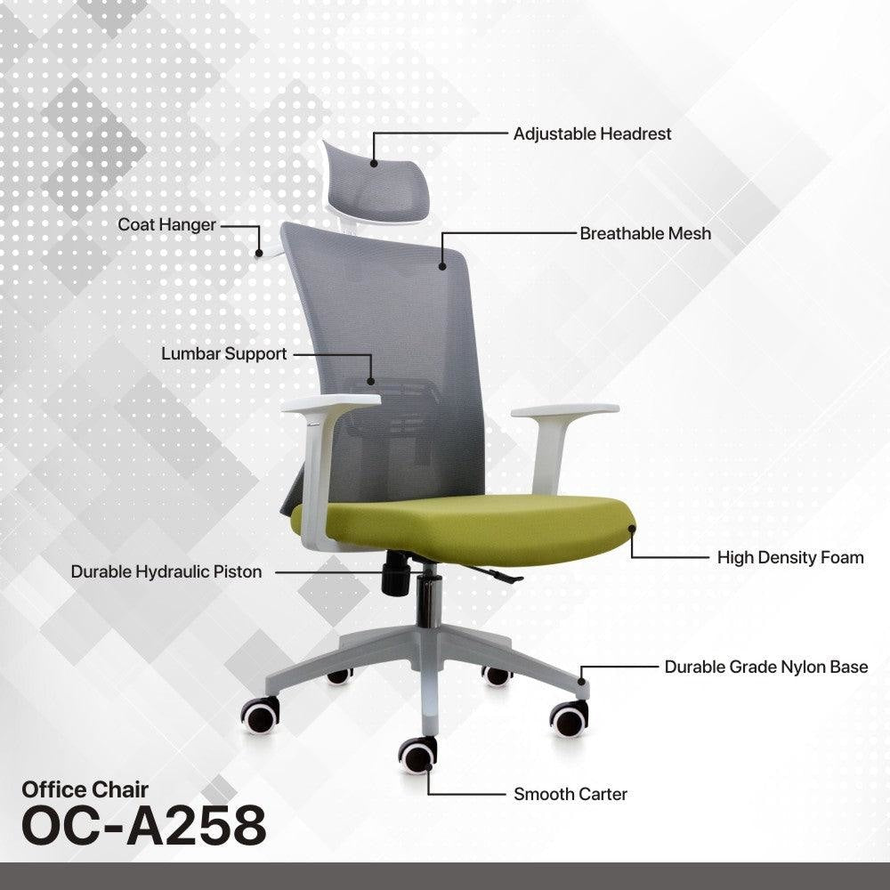 FANTECH OC A258 OFFICE CHAIR – BLACK Desk & Chair