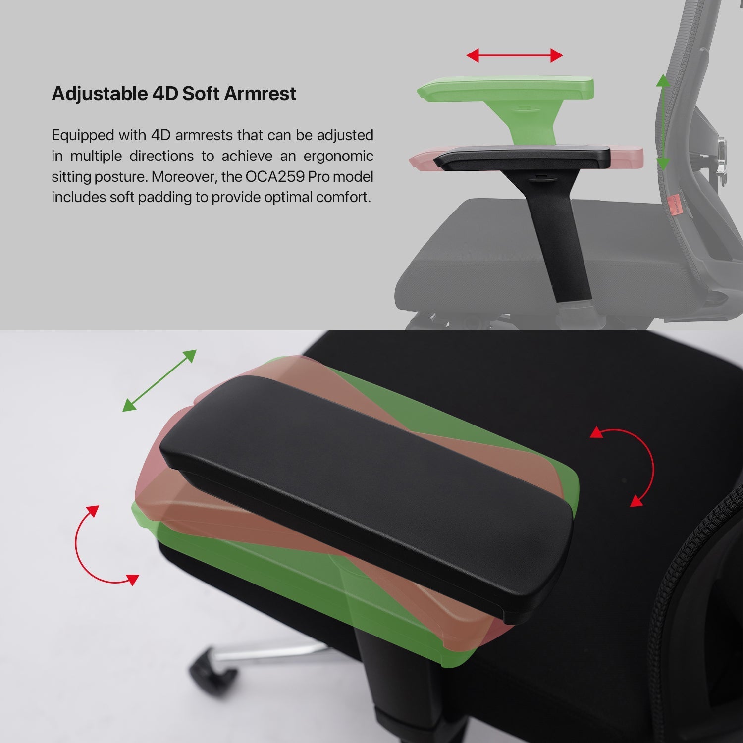 FANTECH OCA259 PRO OFFICE CHAIR (BLACK) Desk & Chair