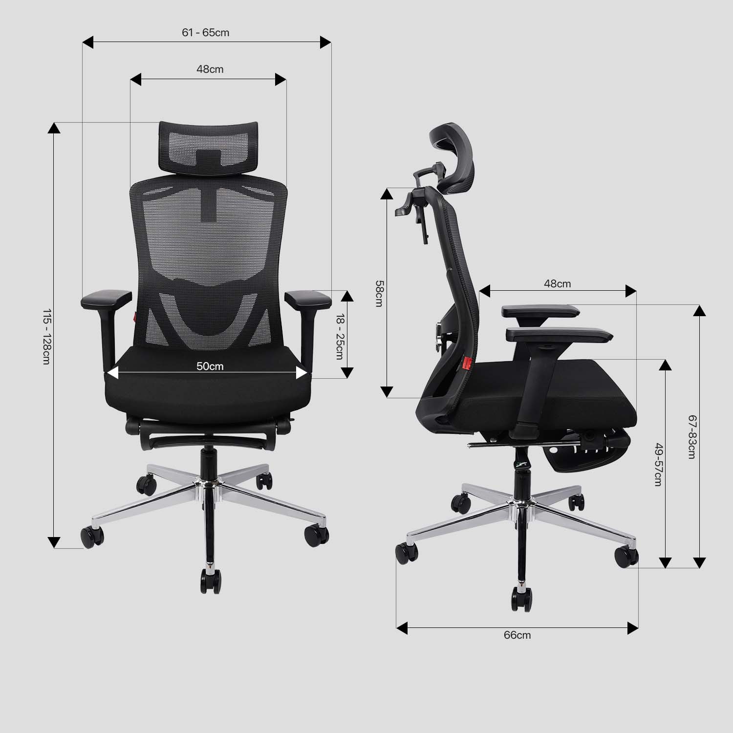 FANTECH OCA259 PRO OFFICE CHAIR (BLACK) Desk & Chair