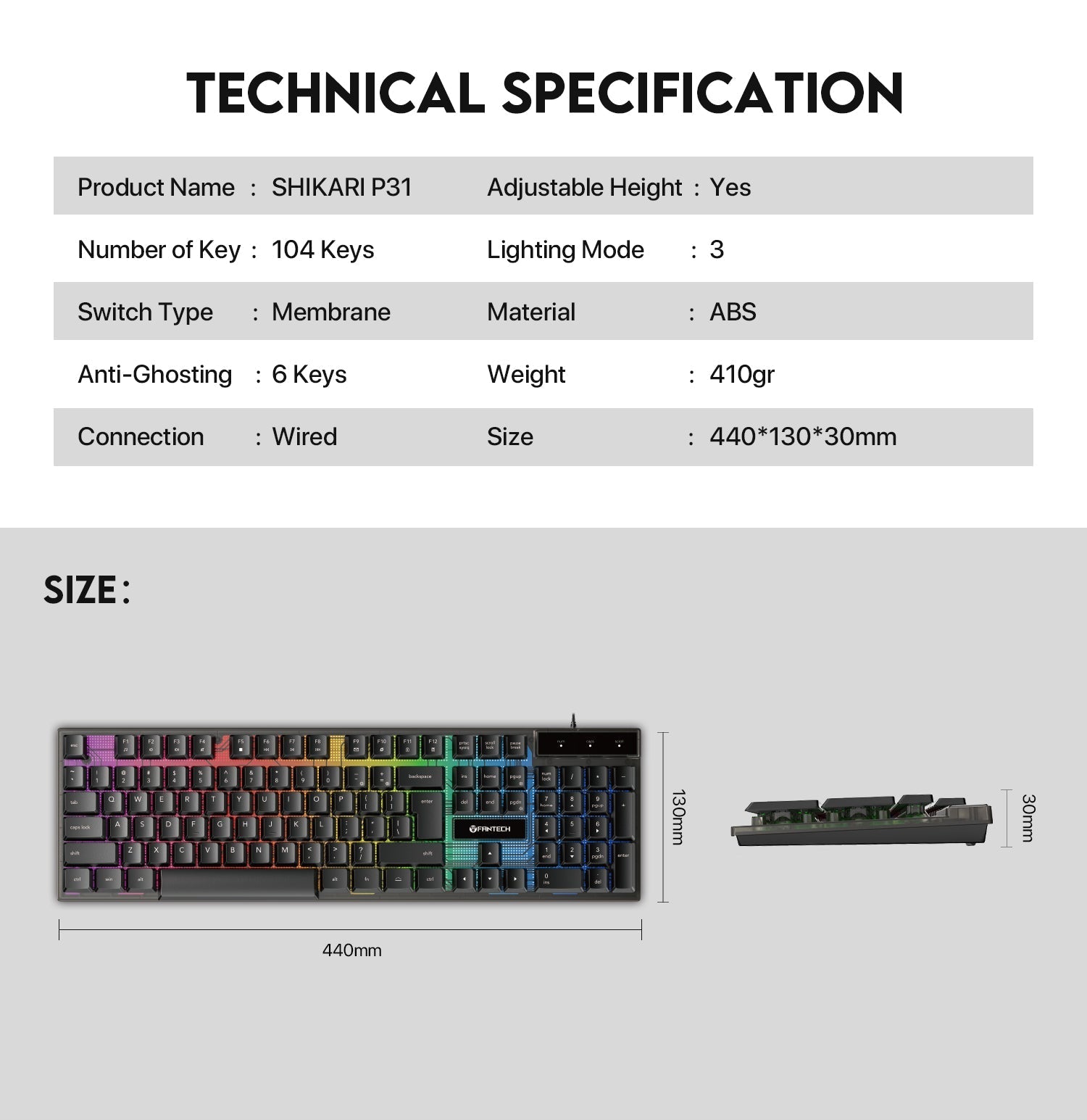 FANTECH P31 HERO BUNDLE GAMING SET FANTECH 25