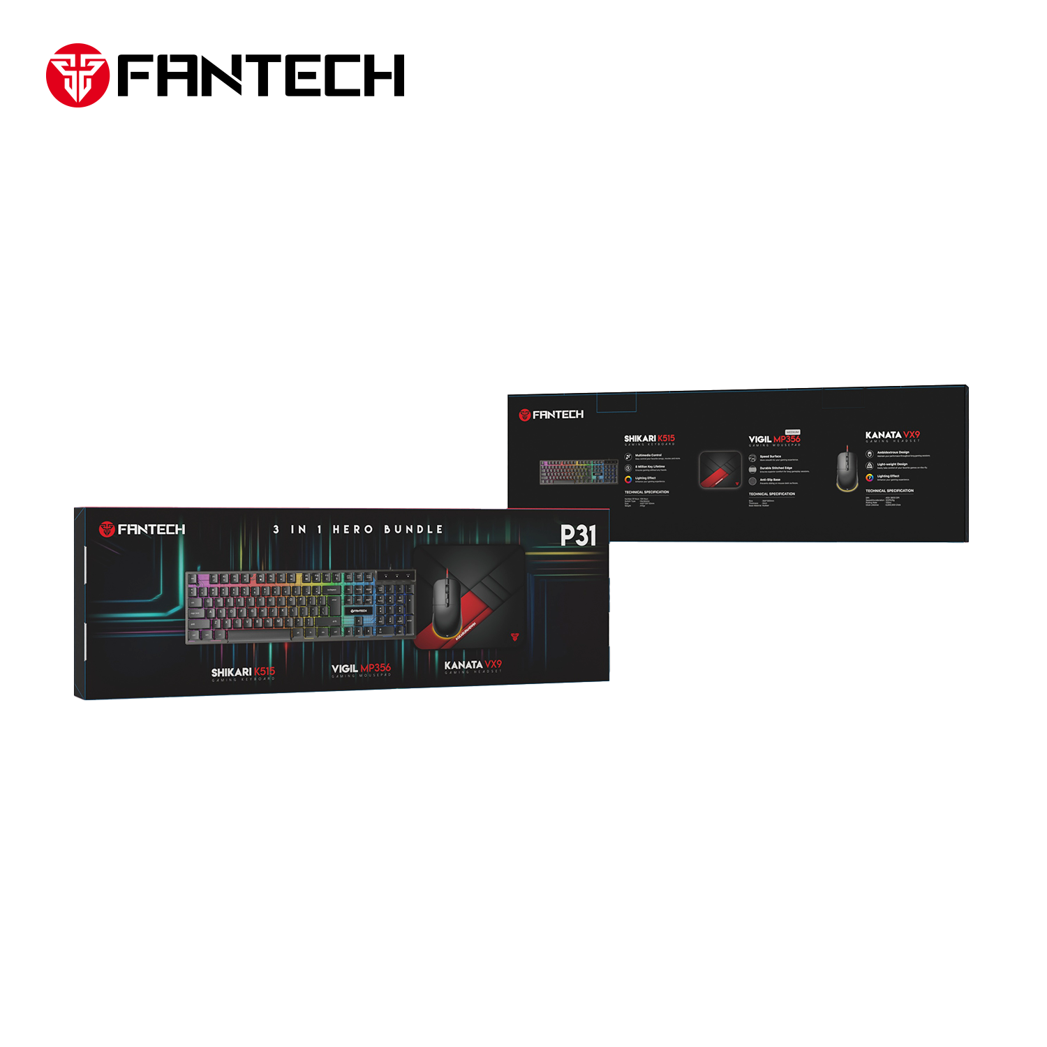 FANTECH P31 HERO BUNDLE GAMING SET FANTECH 25