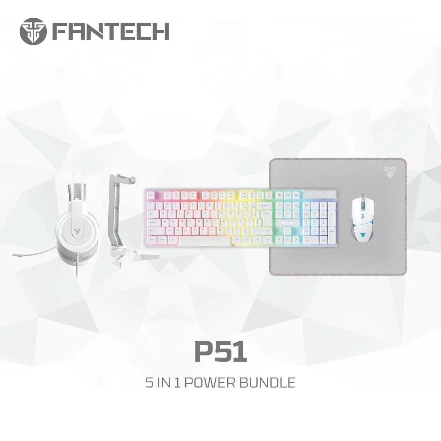 Fantech p51 power bundle gaming keyboard and mouse keyboard trays & platforms
