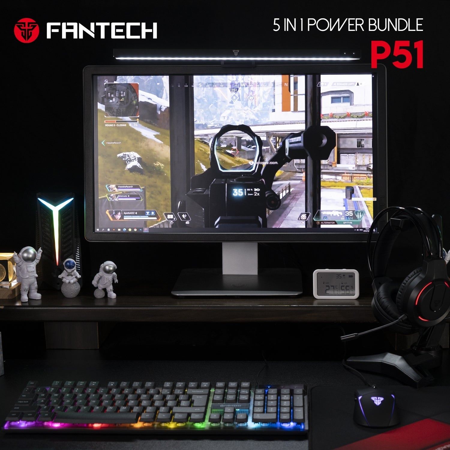 FANTECH P51 Power Bundle Gaming Keyboard and Mouse Bundle