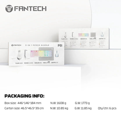Fantech p51 power bundle gaming keyboard and mouse keyboard trays & platforms