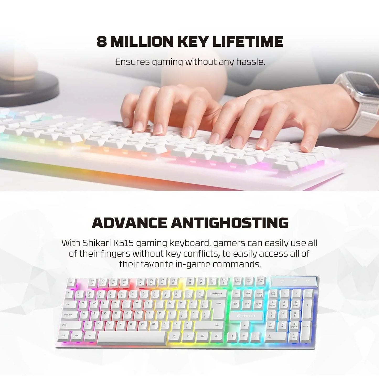 Fantech p51 power bundle gaming keyboard and mouse keyboard trays & platforms
