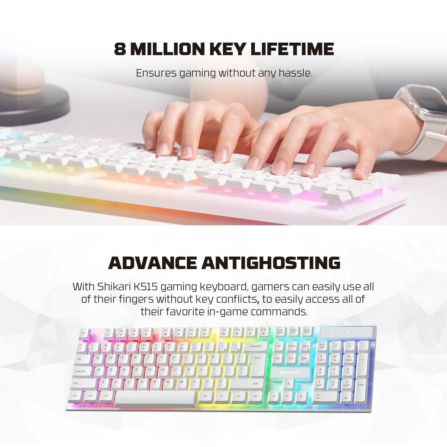 Fantech p51 power bundle gaming keyboard and mouse keyboard trays & platforms
