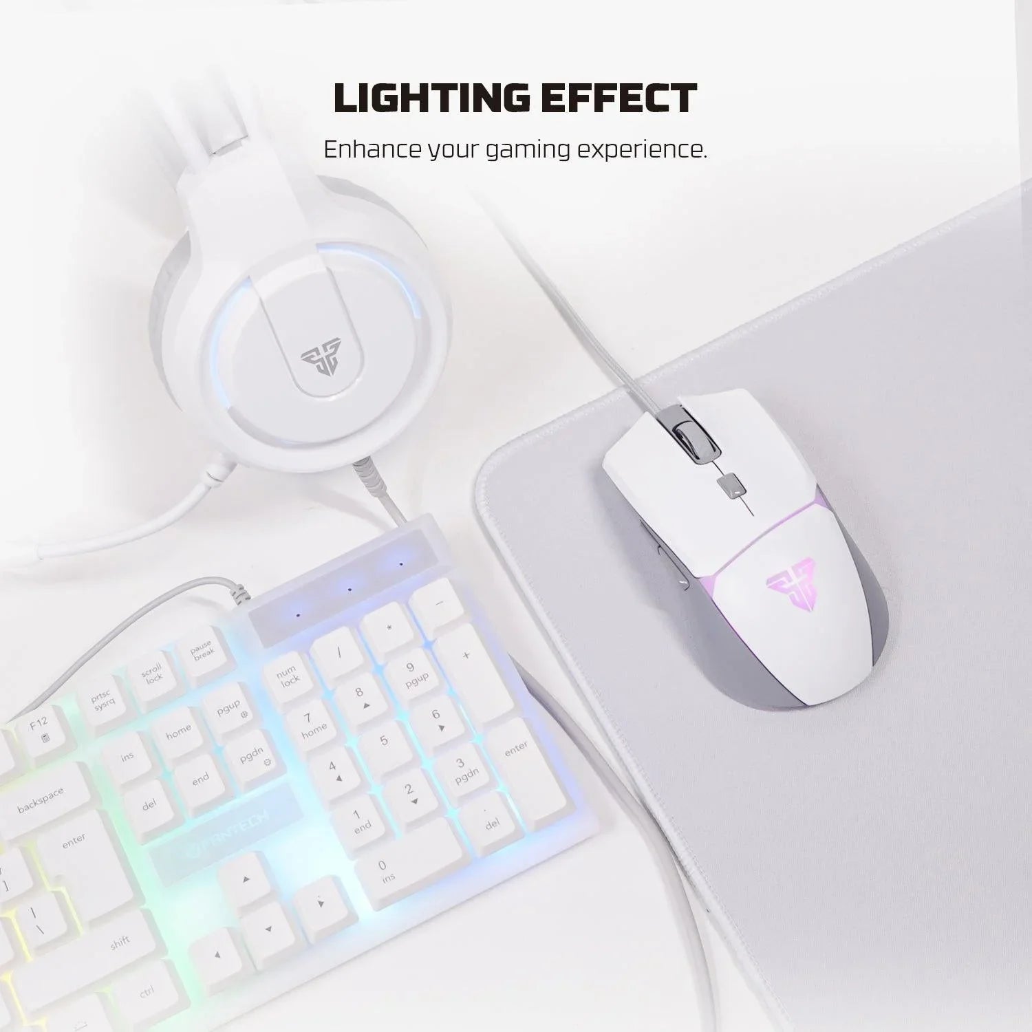 Fantech p51 power bundle gaming keyboard and mouse keyboard trays & platforms