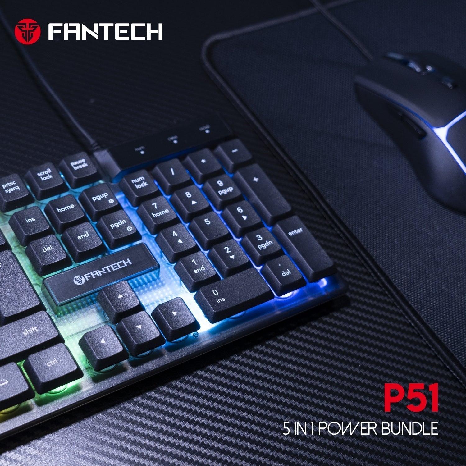 Fantech p51 power bundle gaming keyboard and mouse - Fun Touch