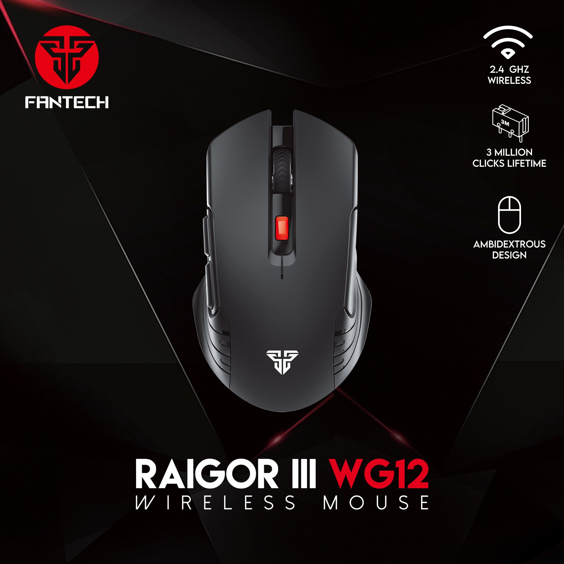 Fantech Raigor III WG12 Gaming Mouse With 2.4GHz Wireless Connection Mouse