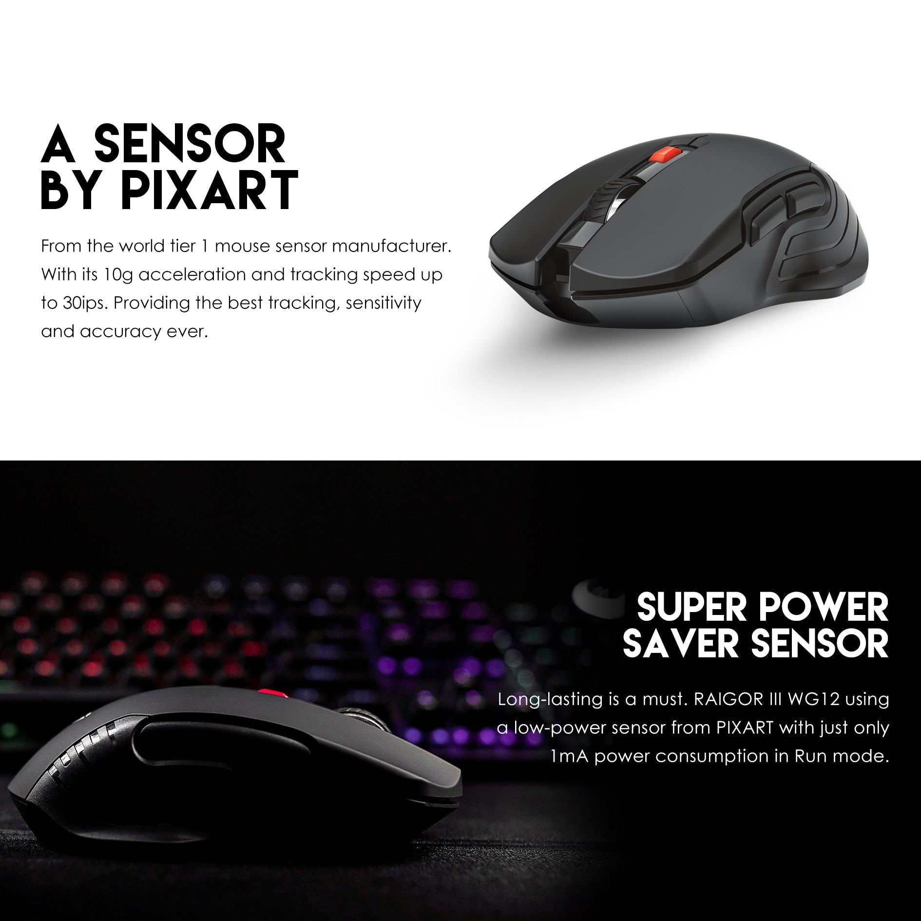 Fantech Raigor III WG12 Gaming Mouse With 2.4GHz Wireless Connection Mouse