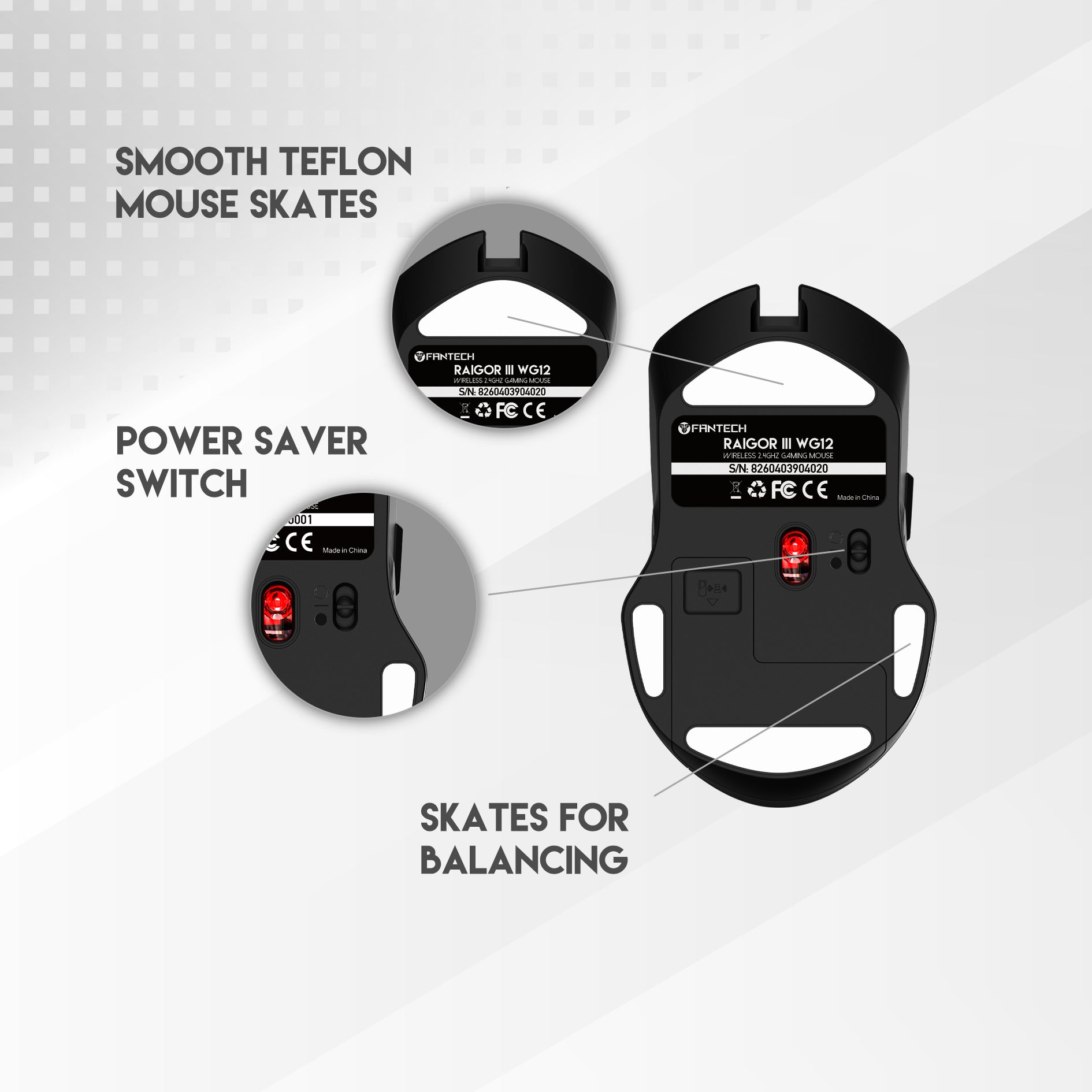 Fantech Raigor III WG12 Gaming Mouse With 2.4GHz Wireless Connection Mouse