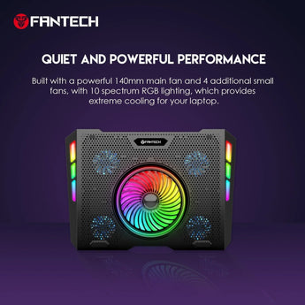 Fantech rgb notebook laptop cooling pad nc20