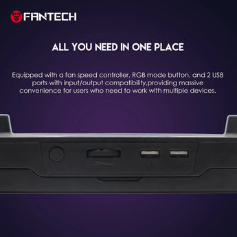 Fantech rgb notebook laptop cooling pad nc20