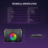 Fantech RGB Notebook Laptop Cooling Pad NC20 Cooling Stands