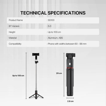 Fantech selfie stick ss100 selfie sticks