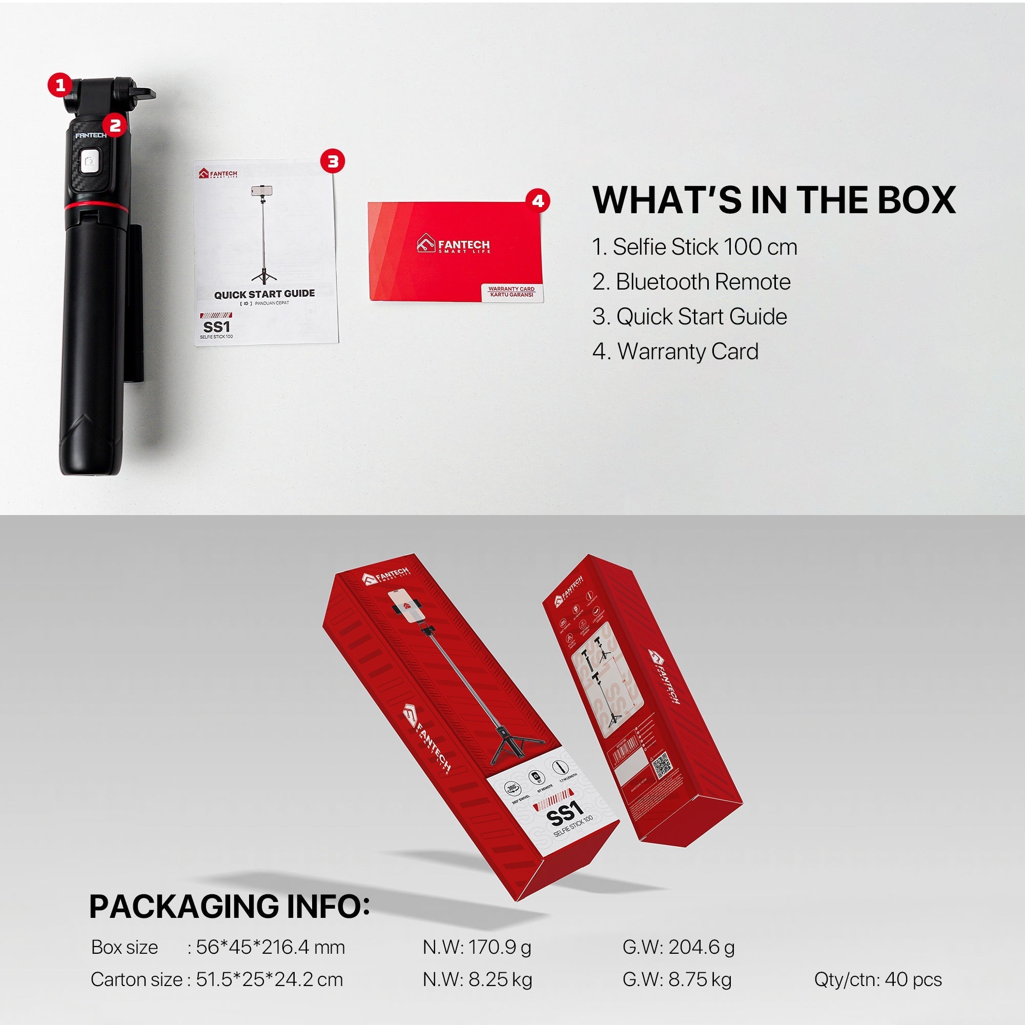 Fantech Selfie Stick SS100 New Arrivals