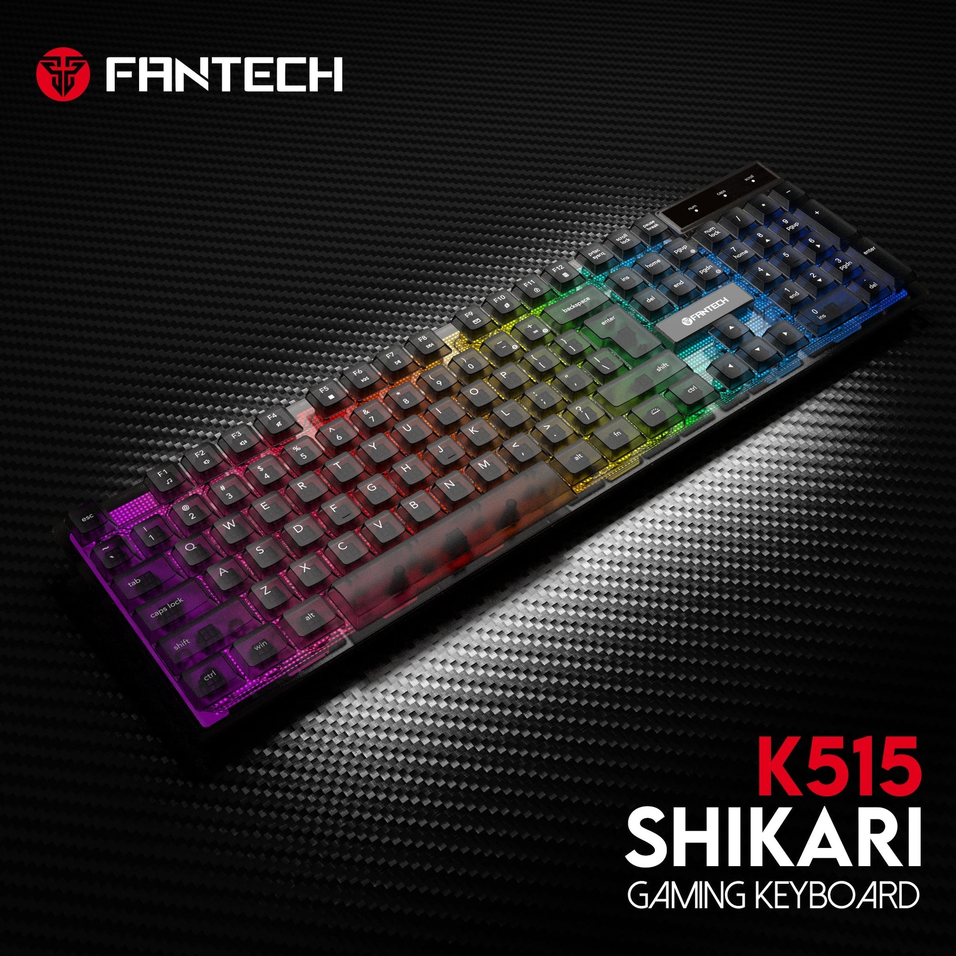 Fantech Shikari K515 RGB Membrane Gaming Keyboard Keyboard