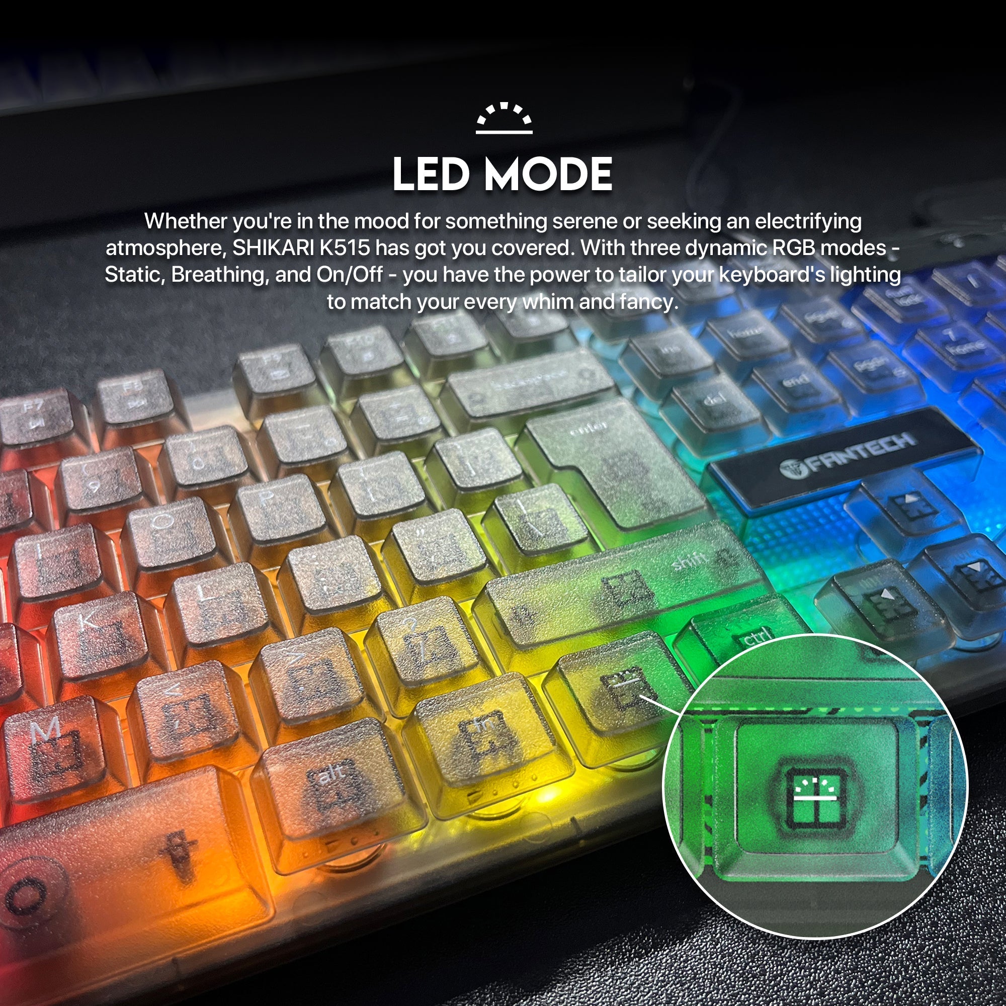 Fantech Shikari K515 RGB Membrane Gaming Keyboard Keyboard