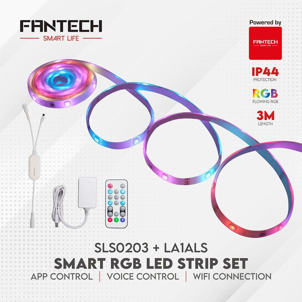 Fantech smart rgb led strip set sls0203 + la1als 3m JOD 20