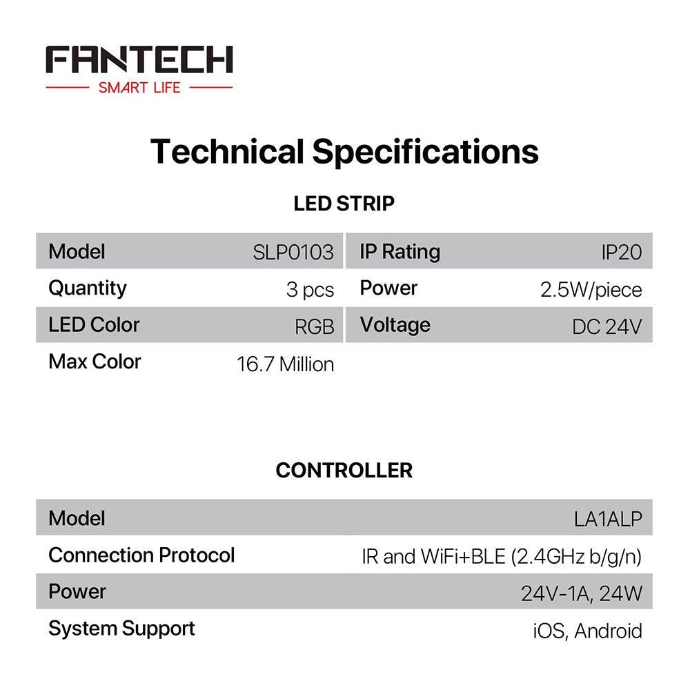 Fantech smart rgb triangle light panels set slp0103 + la1alp 9pcs - Fun Touch