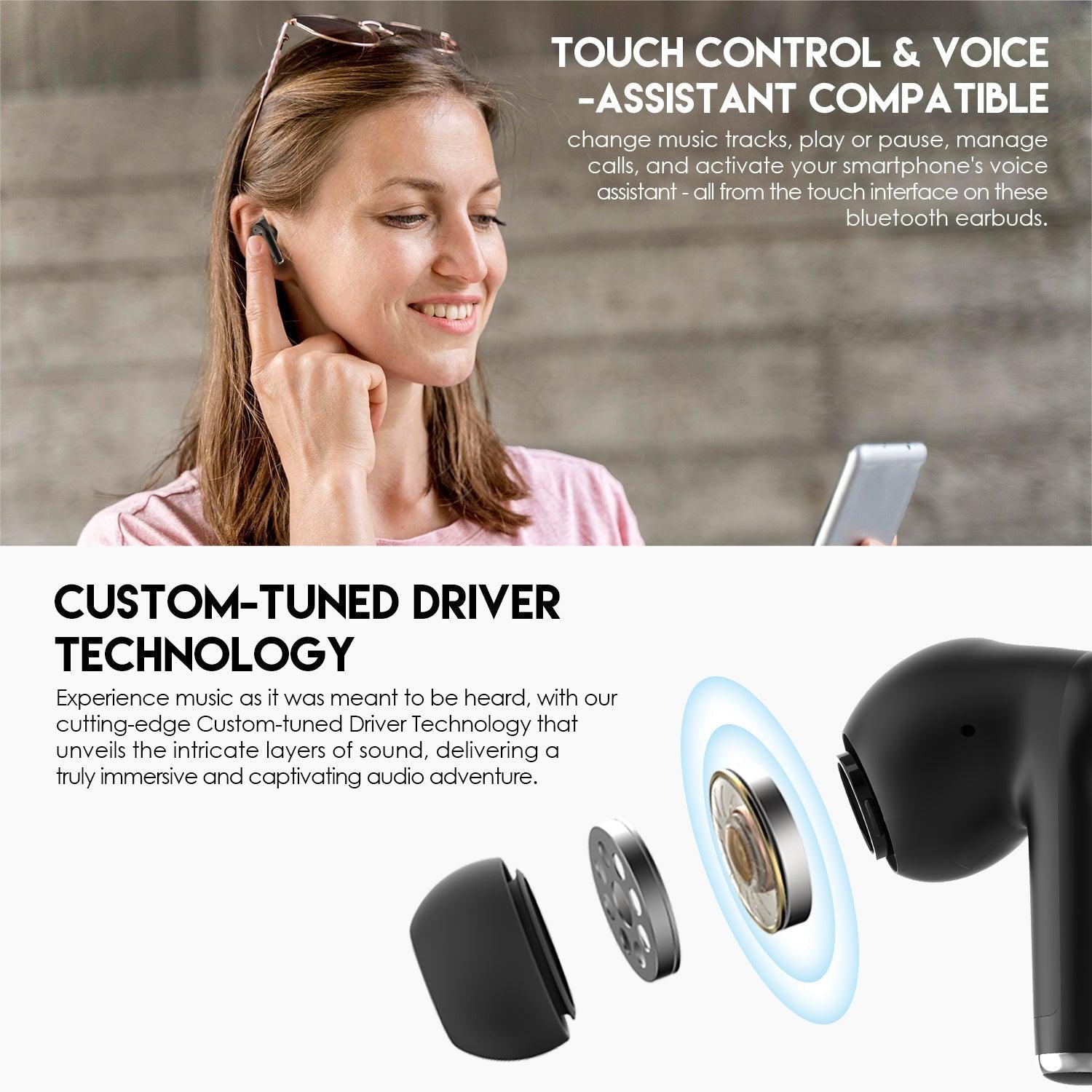 Fantech tws bluetooth wireless groove buds+ tx2 built-in microphone - Fun Touch