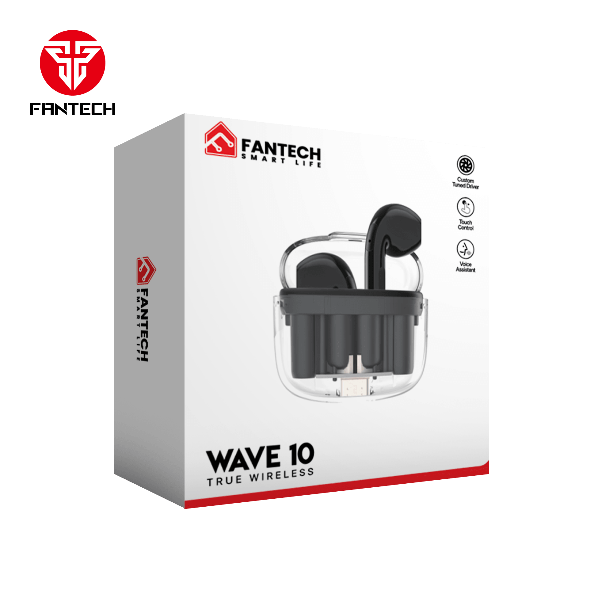 Fantech tws bluetooth wireless wave 10 tw10 built-in microphone - Fun Touch