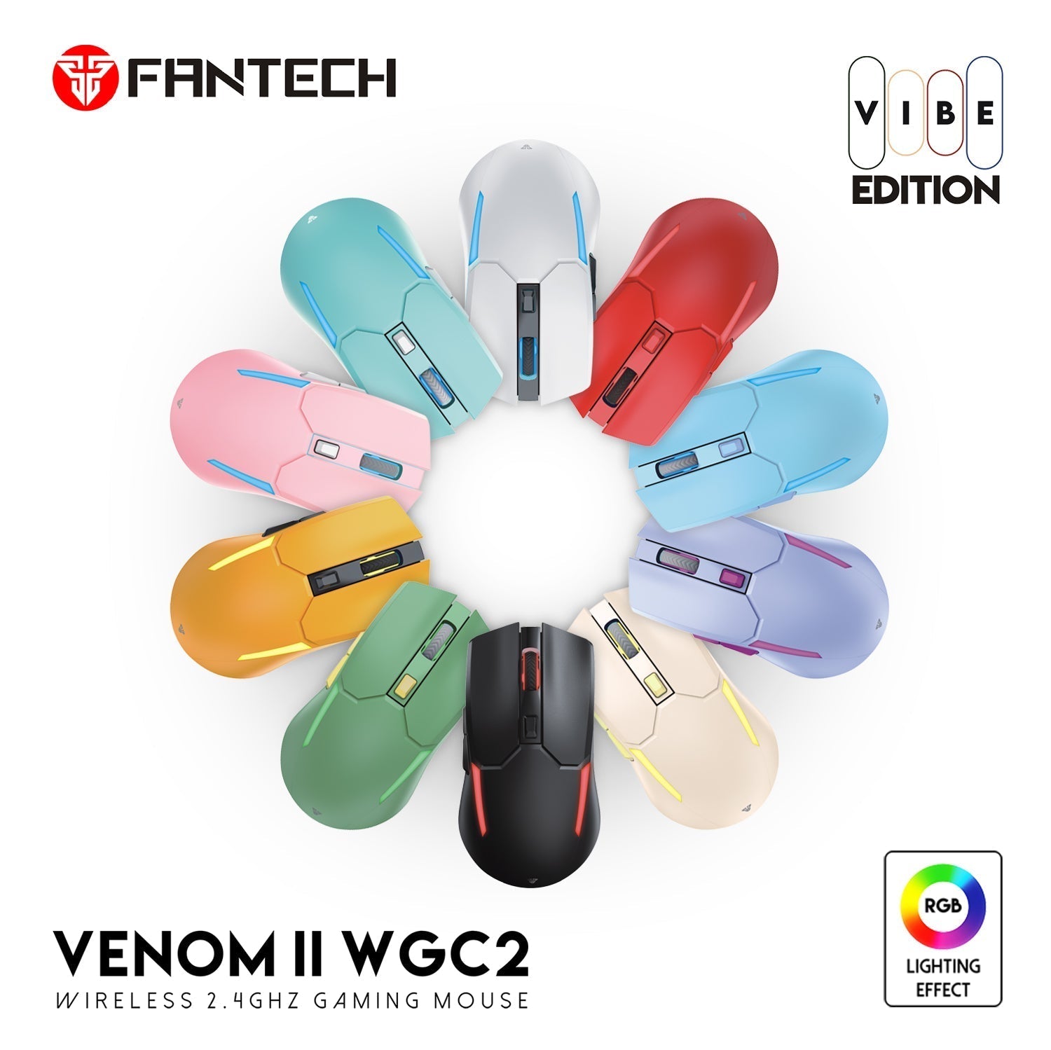 Fantech VENOM II WGC2 VIBE EDITION Red Mouse