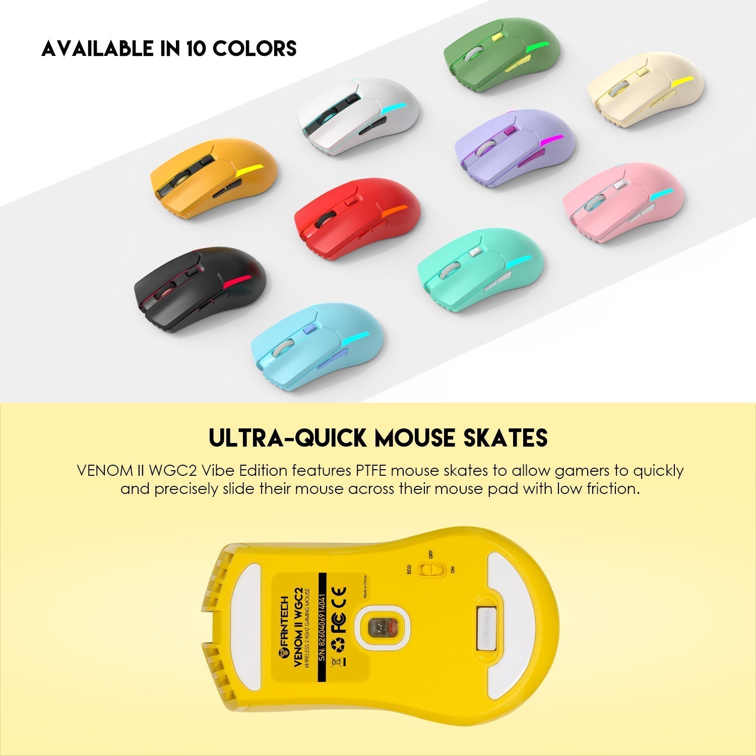 Fantech VENOM II WGC2 VIBE EDITION Yellow Mouse
