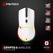 FANTECH WG7V2 CRYPTO II Wireless Gaming Mouse White Mouse