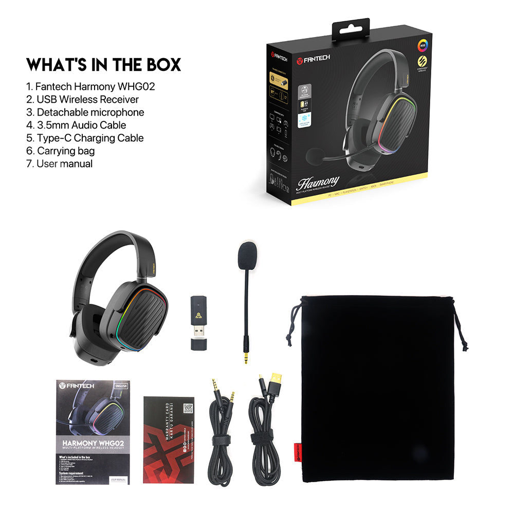 Fantech WHG02 Wireless Headset Harmony New Arrivals