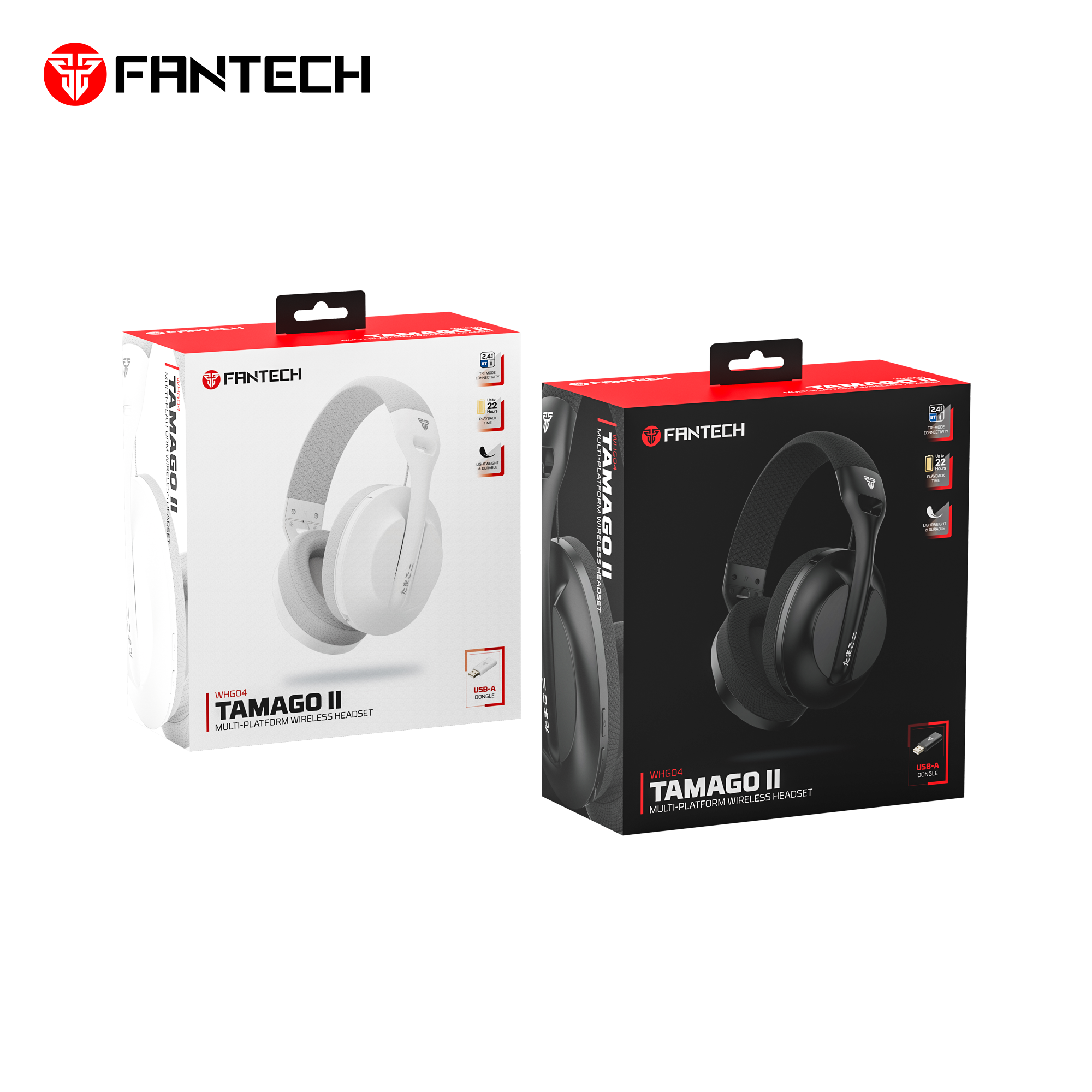 FANTECH WHG04 TAMAGO II Multi Platform Wireless Gaming Headset White Wireless