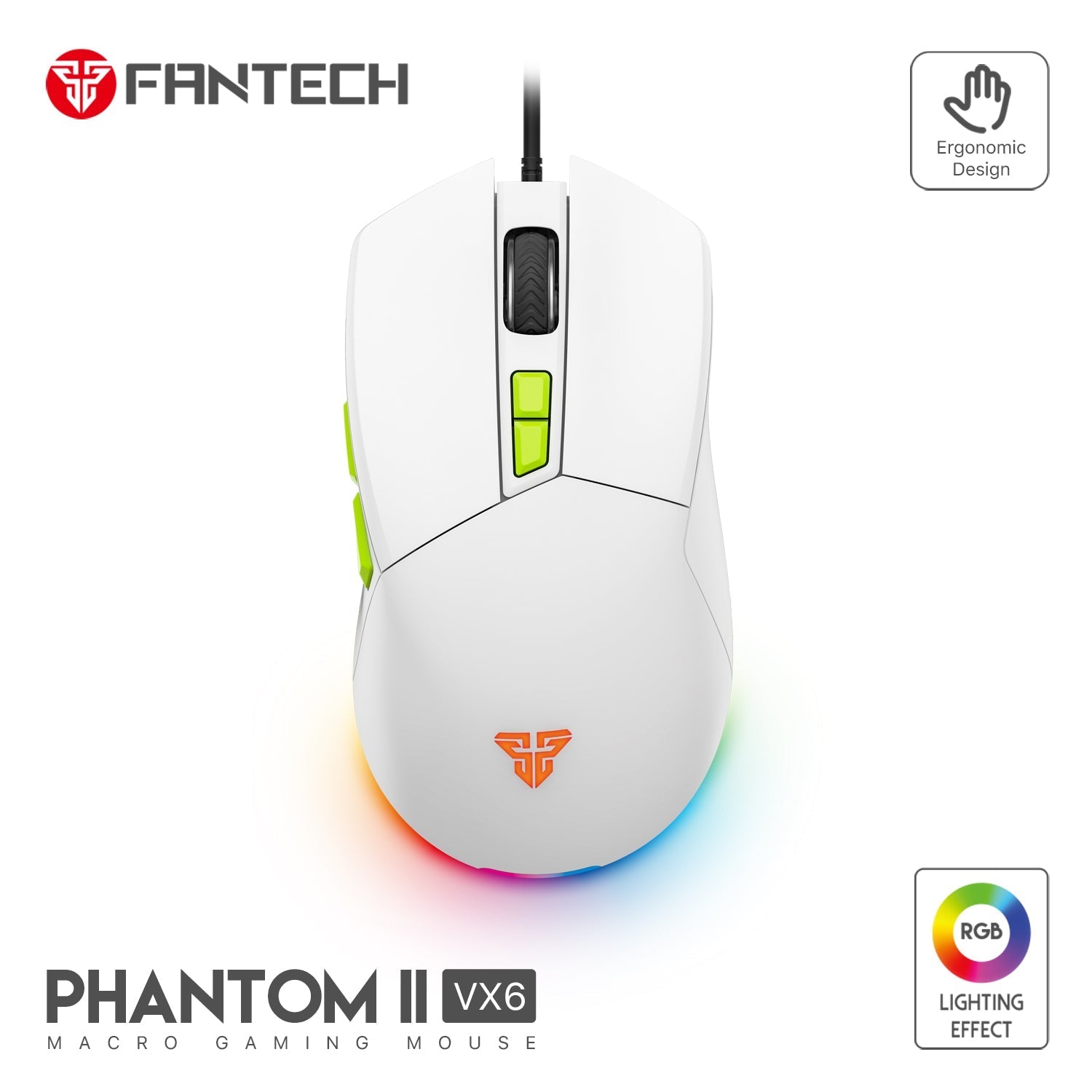 Fantech white 8 in 1 Gameak Gaming set Bundle