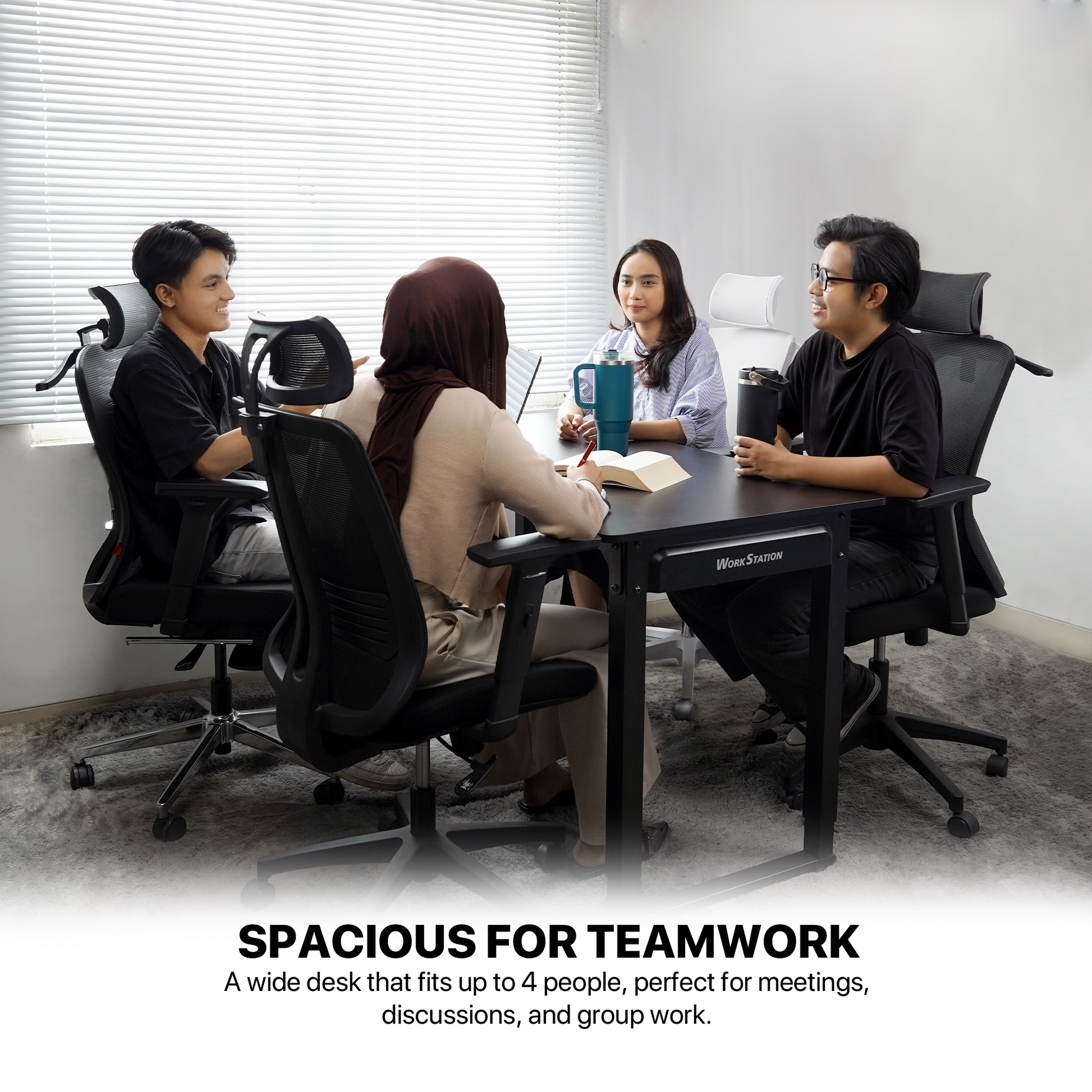 FANTECH WORKSTATION WS514 ADJUSTABLE RISING GAMING DESK Desk & Chair