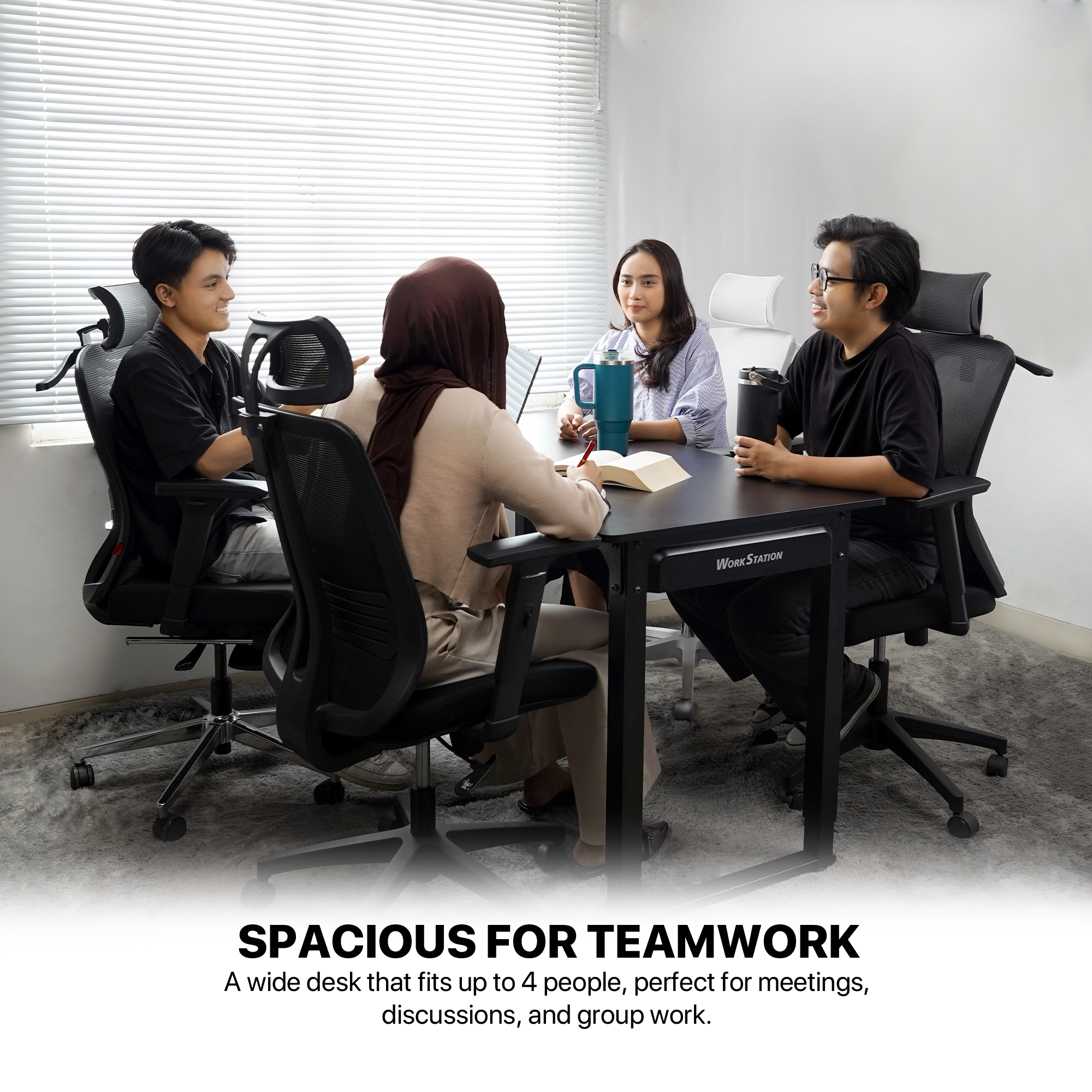 FANTECH WORKSTATION WS514 ADJUSTABLE RISING GAMING DESK Desk & Chair